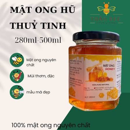 Mật ong nguyên chất hũ thuỷ tinh 500ml