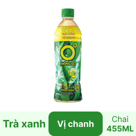 Trà xanh Không Độ vị chanh chai 455ml